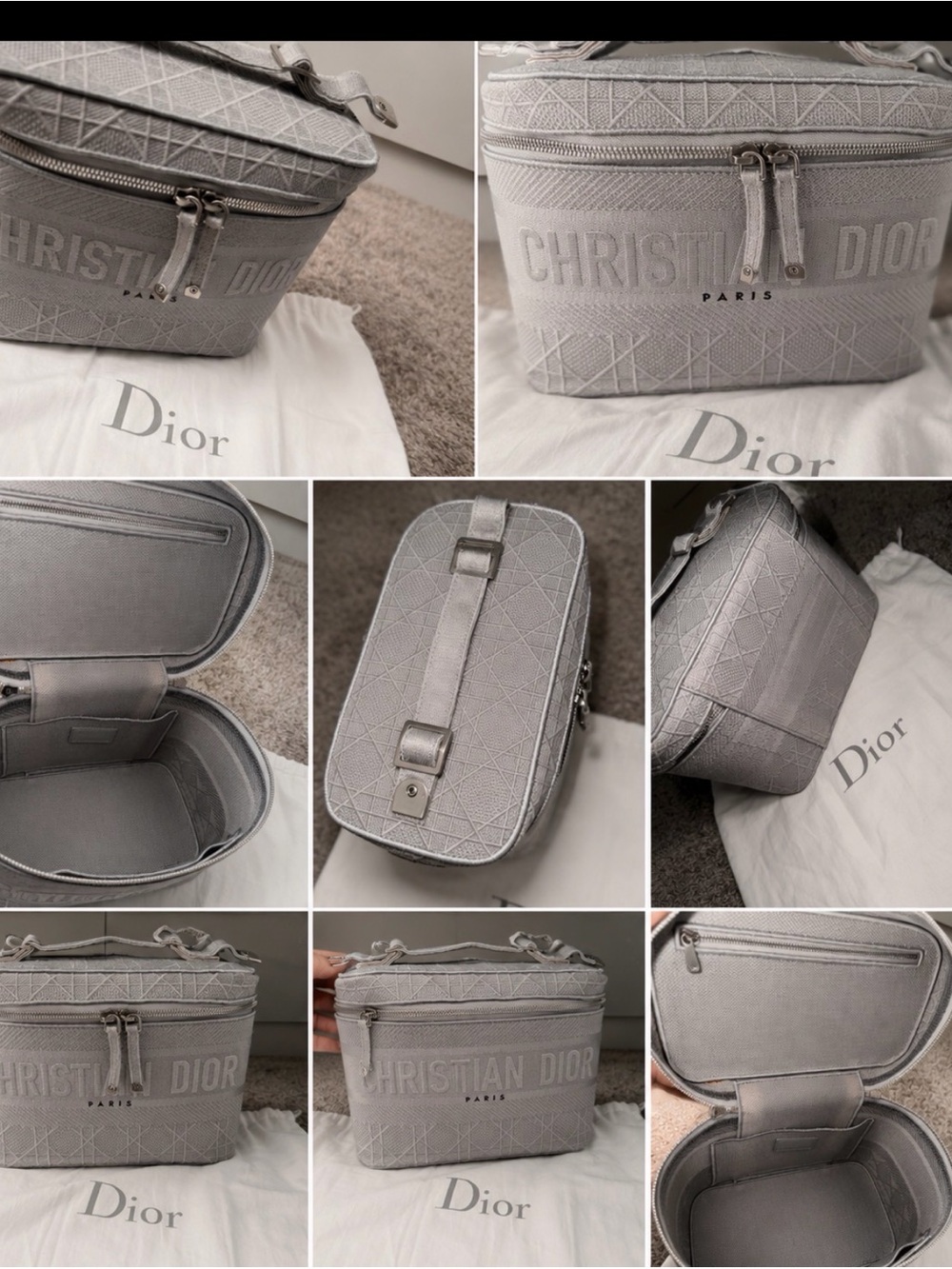 Dior women’s Light Gray Christian Dior Vanity Case